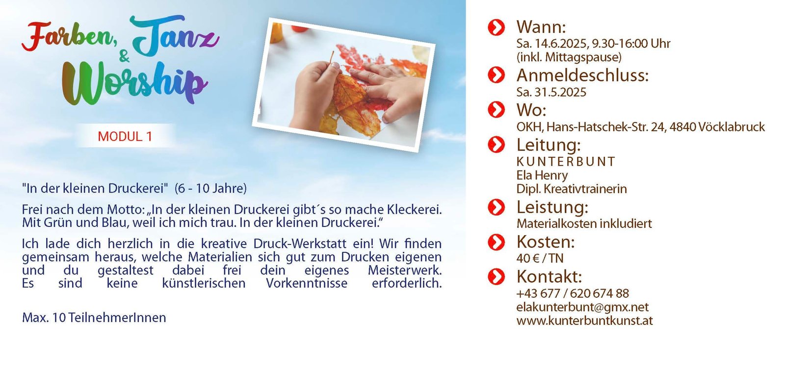 Kreativ Tag am OKH Flyer 2